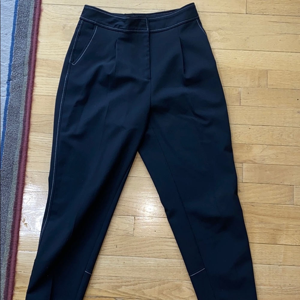 Zara high waist contrast pants.